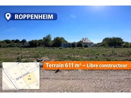 terrain 611 m² roppenheim