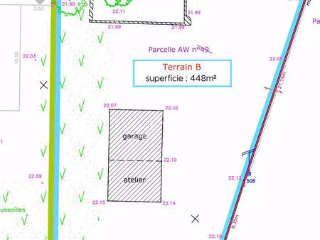vente terrain 450 m² marignane (13700)