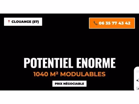 en vente local commercial 1 040 m² – 790 000 € |clouange