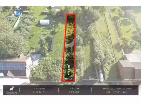 parcelle de terrain a vendre sur monceau-sur-sambre
