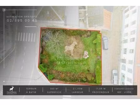 terrain à bâtir bien situé à fontaine l'eveque