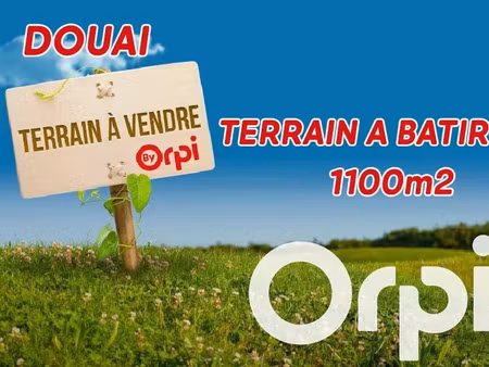 vente terrain à batir 1000 m² à douai (59500)  59 490 €