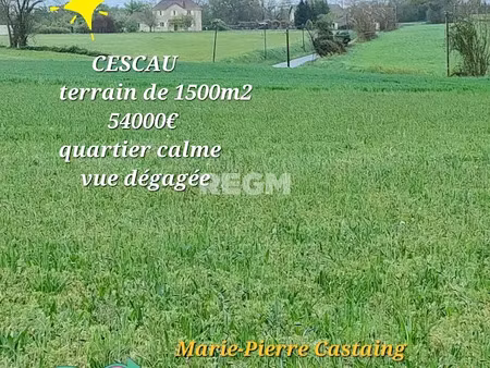 vente terrain 1490 m² à cescau (64170)  54 000 €