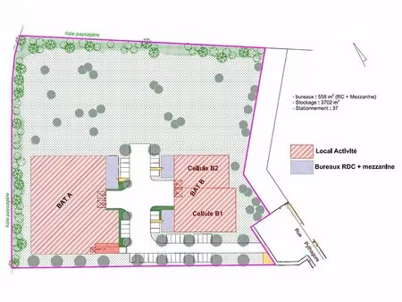 location local d'activités bouloc 4 328 m²