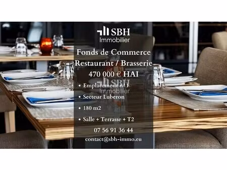 vente fonds de commerce restaurant / brasserie