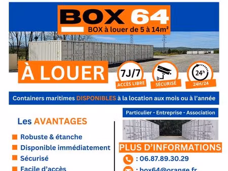 box de stockage  garde meuble  garage  container