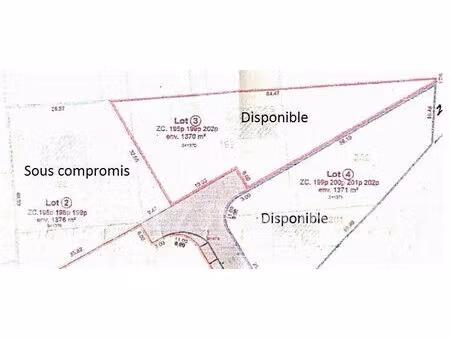 vente terrain 1350 m² duisans (62161)