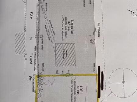 terrain constructible de 307m2 à oncy-sur-ecole 91490