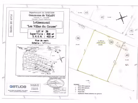 vente terrain valady 12330 - - surface privée