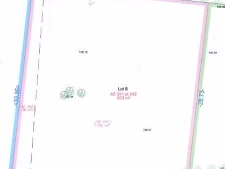 vente terrain 833 m² à gisors (27140)  65 000 €