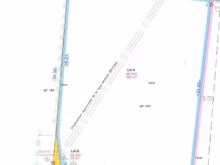 vente terrain 962 m² à gisors (27140)  60 000 €