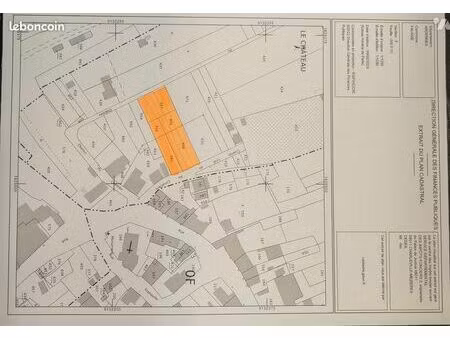 terrain 1737 m² falaise