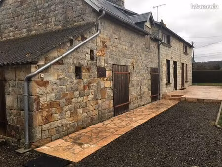 140.000 net vendeur. maison en pierres de taille - st georges de rouelley (sud manche)