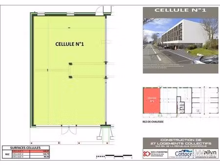 local commercial 145 m² dunkerque