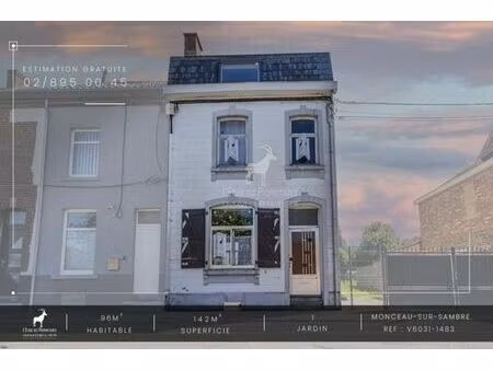 monceau-sur-sambre maison 3 facades a vendre 5 chambres