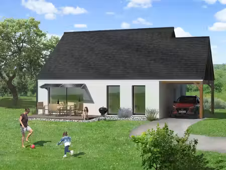 projet de construction d'une maison 89.33 m² avec terrai...
