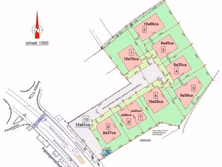 verschillende bouwgronden 835m²-1086m² op nieuwe verkaveling