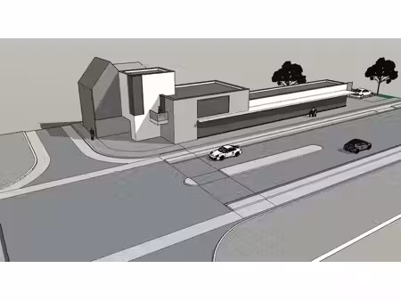 494 m² terrein met omgevingsvergunning op commerciële lig...