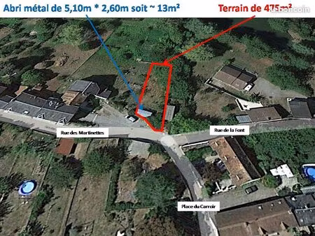 terrain constructible à le pêchereau de 475m² au calme sans vis-à-vis et vue dégagé