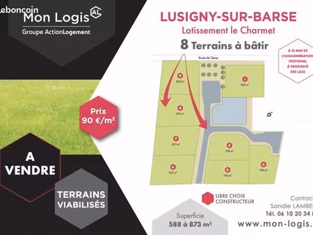 terrain lusigny sur barse