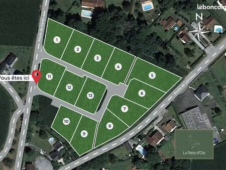 terrain 1 235 m² saint jammes