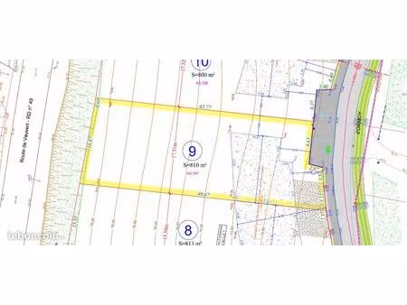 terrain à bâtir de 810 m² à ormoy la rivière