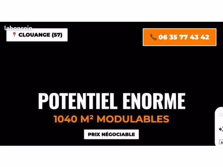 local commercial 1040 m² clouange