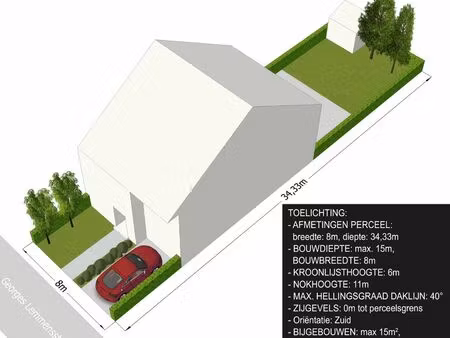 bouwgrond voor gesloten bebouwing op 2a75