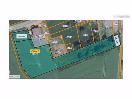 place à bâtir 45 ares insming