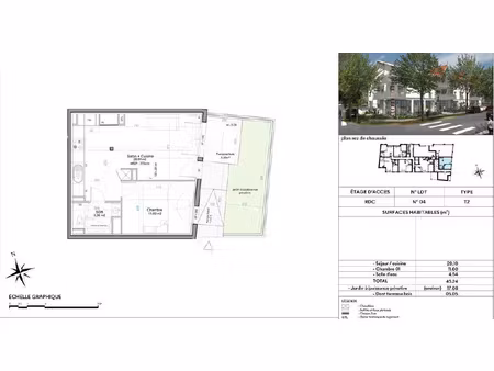 vente appartement 2 pièces 45 m² andernos-les-bains (33510)