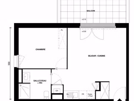 vente appartement 2 pièces 44 m² les herbiers (85500)