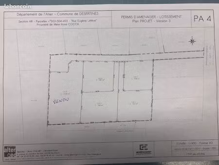 terrains viabilisés desertines