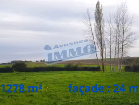 vente terrain 1278 m² fleury (62134)