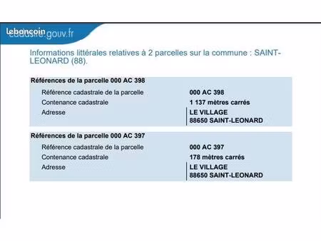 terrain constructible st leonard 88650