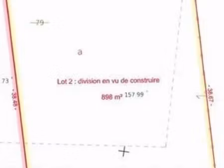 vente terrain 898 m² à bogny-sur-meuse (08120)  47 450 €