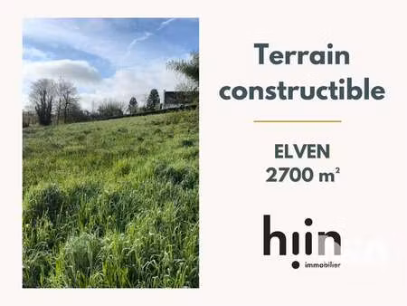 vente terrain à elven (56250) : à vendre / 2700m² elven