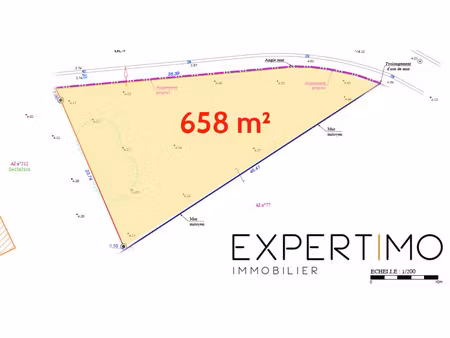 terrain à batir 658 m² - bourgneuf