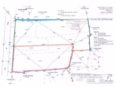 terrain 1204 m² oisy