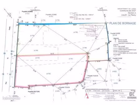 terrain 1587 m² oisy