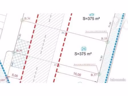 terrain 375 m² villiers charlemagne
