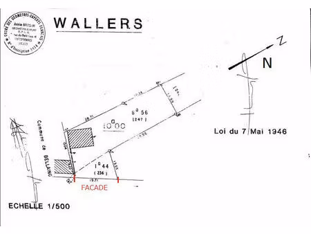 vente terrain 996 m² wallers (59135)