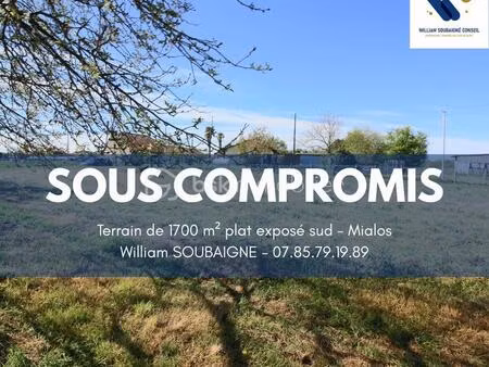 terrain de 1 700 m² à theze