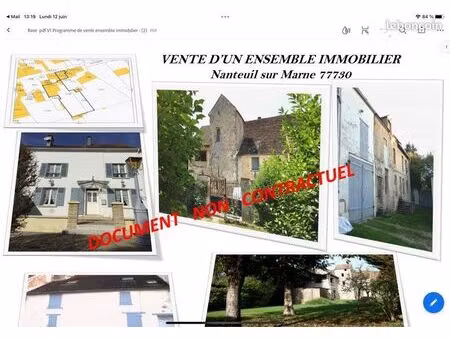 vente d’un ensemble immobilier nanteuil sur marne