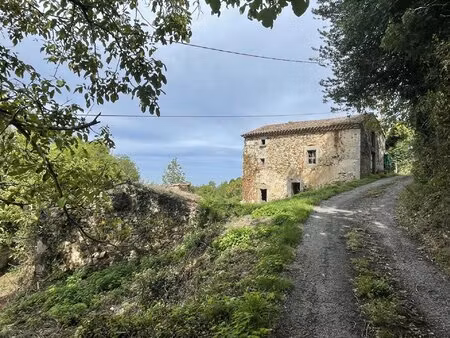 maisonnette en pierre avec jardin