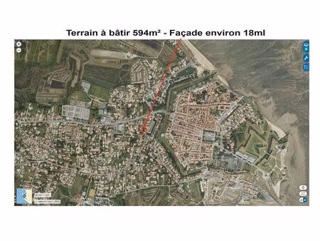vente terrain 594m2 le château-d'oléron 17480 - 171200 € - surface privée