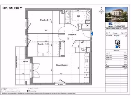vente appartement 3 pièces 43 m² jassans-riottier (01480)