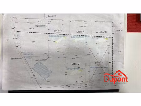 terrain constructible 1063 m2 à morembert 10240