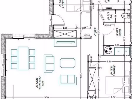 maison 3 pièces 82 m²