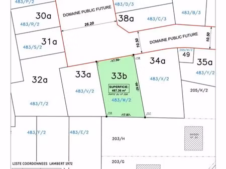 à vendre – superbes parcelles à bâtir à frameries