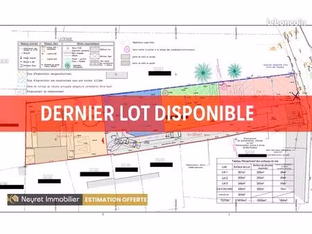 terrain 249 m² sérézin-du-rhône